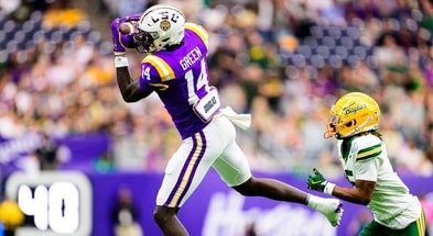 LSU TE Trey'Dez Green caught two TD passes in the bowl game win in January (Photo: LSU Football)