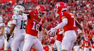 Rutgers Football defensive backs Cam Miller and Jesse Ofurie