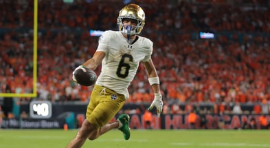 Notre Dame wide receiver Jordan Faison Miami