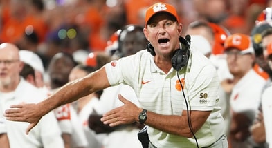 Clemson head coach Dabo Swinney dropped the Week 1 home opener to LSU (Photo: © Ken Ruinard - Imagn/Images, USA Today Network)