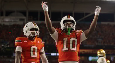 Miami WR Malachi Toney Touchdown Notre Dame