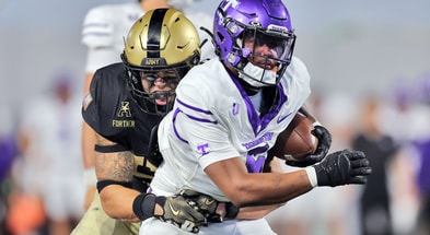 Tarleton State Wins - Army LB Kalib Fortner in action (Photo Credit: Danny Wild-Imagn Images)