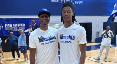 LaTrell Hoover at a Memphis camp with Penny Hardaway