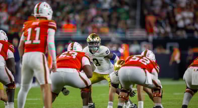 Notre Dame linebacker Jaylen Sneed against Miami