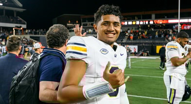 Cal quarterback Jaron-Keawe Sagapolutele