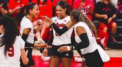 Nebraska volleyball Harper Murray, Skyler Pierce and Manaia Ogbechie