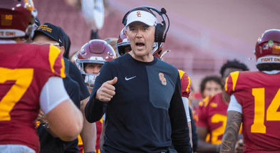 USC head coach Lincoln Riley during a game against Georgia Southern