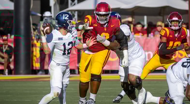 USC defensive lineman Keeshawn Silver against Georgia Southern