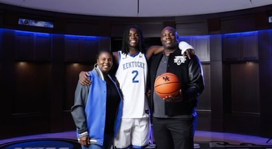 Caleb Holt on his Kentucky official visit (Photo: UK Athletics)