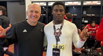 2027 RB Stanley Smart with Texas Tech head coach Joey McGuire