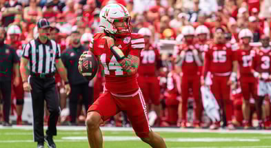 Nebraska football quarterback TJ Lateef during the Huskers' 59-7 win over Houston Christian
