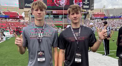 Pflugerville Weiss WR Dallas Schad and QB Jaxon Schad