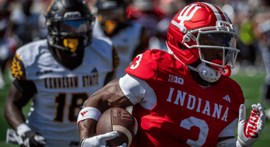 Indiana receiver Omar Cooper leads the Hoosiers in receiving yards. (Photo by Rich Janzaruk/Herald-Times)