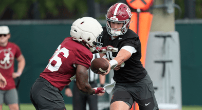 Alabama RB Jam Miller and QB Ty Simpson