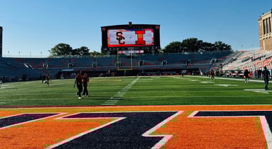 Gies Memorial Stadium ahead of a game between the USC Trojans and Illinois Fighting Illini