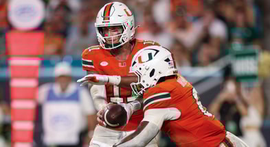 Carson Beck and the 'Canes travel to Tallahassee. (Photo by Nathan Ray Seebeck-Imagn Images)