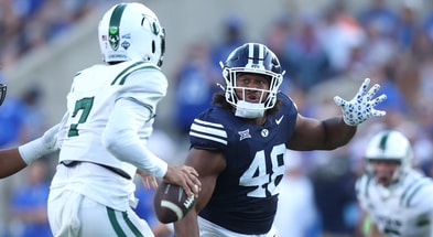 Brigham Young Cougars defensive end Bodie Schoonover