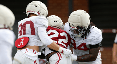 Alabama LB Cayden Jones and DL Edric Hill