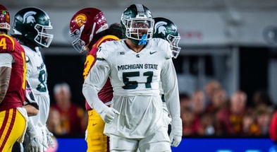 Michigan State DE Kekai Burnett (photo courtesy of Michigan State athletics/Kekai Burnett via Twitter).