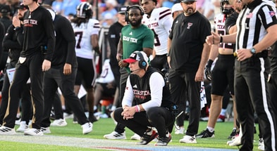 Texas Tech head coach Joey McGuire (Photo by Steven Leija)