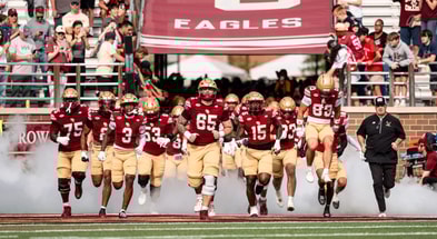 Boston College takes the field at Alumni Stadium (2025 by BC Athletics)