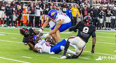 Texas Tech EDGE rushers Romello Height and David Bailey (Photo by Pat Cockrell/RedRaiderSports.com)
