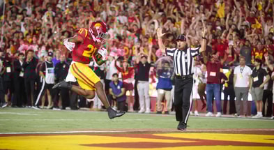USC running back Bryan Jackson runs for a touchdown against Michigan