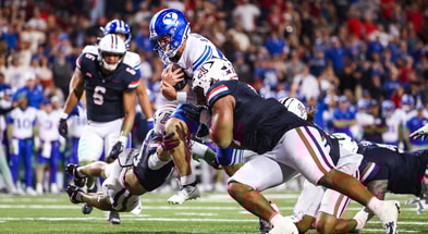 BYU will take on Utah in the Holy War on Saturday. (Photo by Aryanna Frank-Imagn Images)