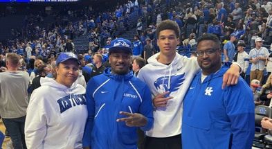 Josh Irving poses with John Wall on Kentucky visit (Photo provided by Josh Irving)