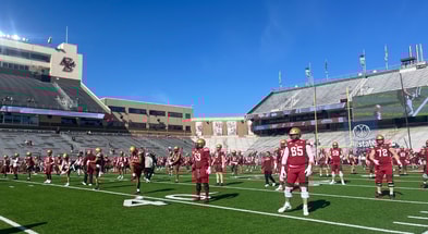 Boston College pregame warmup before game vs. UConn (10/18/25 by Kevin Stone)