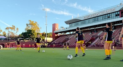 The Hawkeyes played to a draw with USC on Sunday night. (Photo by UI Athletics)