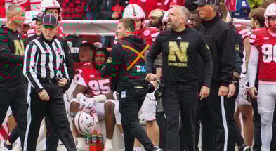 Nebraska football coach Matt Rhule vs. Northwestern