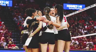 Nebraska volleyball Andi Jackson, Virginia Adriano (Photo by Nebraska Social Media)