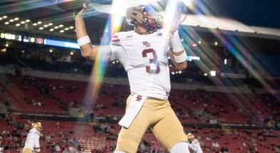 BC QB Grayson James pregame vs. Louisville (10/25/25) from BC Athletics