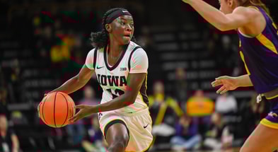 The Hawkeyes handled DII Ashland University in an exhibition matchup. (Photo by Dennis Scheidt)