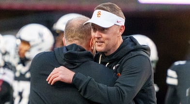 USC coach Lincoln Riley and Nebraska football coach Matt Rhule