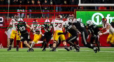 USC running back King Miller breaks through the Nebraska defense