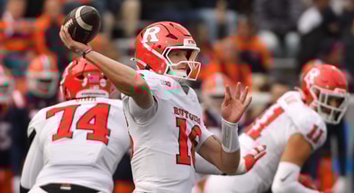 Rutgers Football quarterback Athan Kaliakmanis versus Illinois in 2025