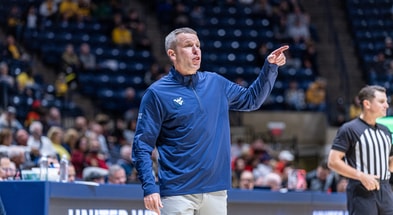 West Virginia head coach Ross Hodge against Wheeling