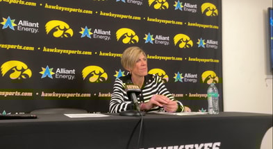 The Hawkeyes met with the media after their win over Southern. (Photo by Kyle Huesmann)