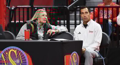 Dani Busboom Kelly and Jaylen Reyes at 2025 State tournament