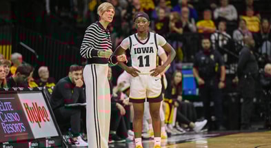 The Hawkeyes handled the Purple Aces on Sunday afternoon in Iowa City. (Photo by Dennis Scheidt)