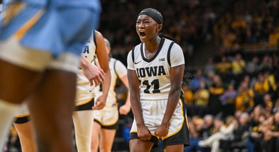 The Hawkeyes were emphatic in their win over Evansville on Sunday. (Photo by Dennis Scheidt)