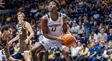 West Virginia forward Brenen Lorient against Lehigh