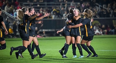 The Hawkeyes open tournament play on Friday against South Dakota State. (Photo by Dennis Scheidt)