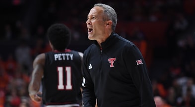 Texas Tech head coach Grant McCasland (Photo by Ron Johnson-Imagn Images)