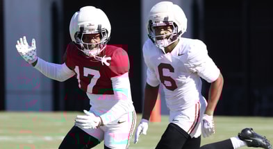 Alabama WR Lotzeir Brooks and DB Kam Howard