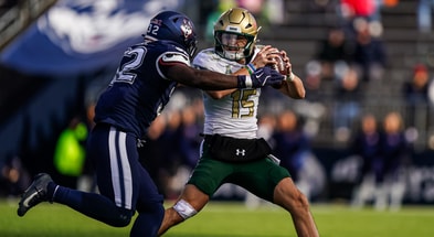 UConn Football linebacker Oumar Diomande versus USF