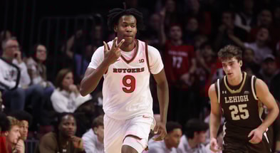 Rutgers Basketball forward Dylan Grant versus Lehigh