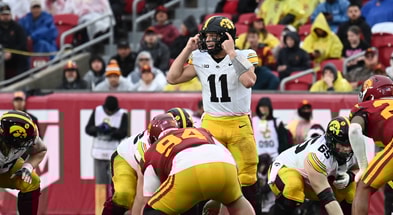 The Hawkeyes fell to USC on Saturday afteroon in Los Angeles. (Photo by Dennis Scheidt)